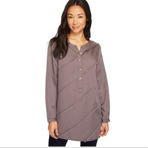 Nic+Zoe Tranquil Tunic Top- Warm Grey (s)